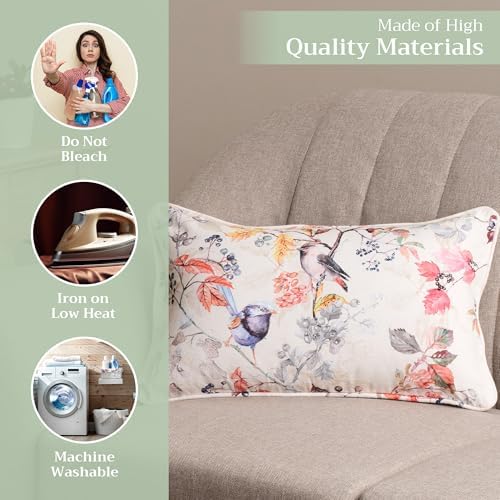Maison d' Hermine Throw Pillow Covers 100% Cotton (12" x 20" - Pack of 1)