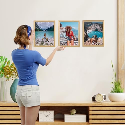 Giftgarden 8x10 Picture Frame Gold Set of 7, Multi Modern 8 x 10 Frames for Wall or Tabletop Display, Golden