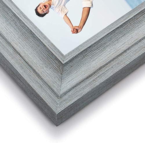 LaVie Home 8x10 Picture Frames (1 Pack, Light Gray) Rustic Photo Frame Set with Tempered Glass for Wall Mount Display
