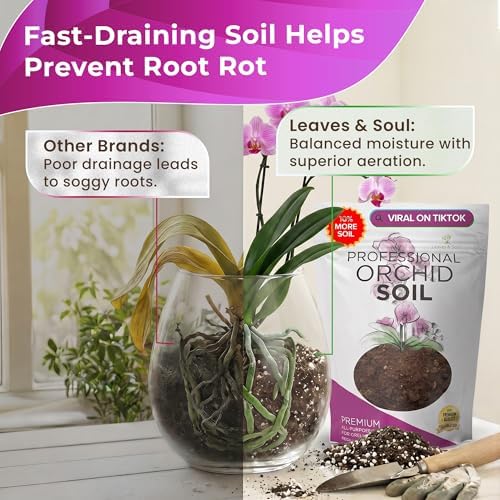 Leaves & Soul Orchid Soil Mix 2.2 Qt for Indoor Orchids & Epiphytic Plants