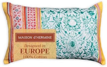 Maison d' Hermine Throw Pillow Covers 100% Cotton (12" x 20" - Pack of 1)