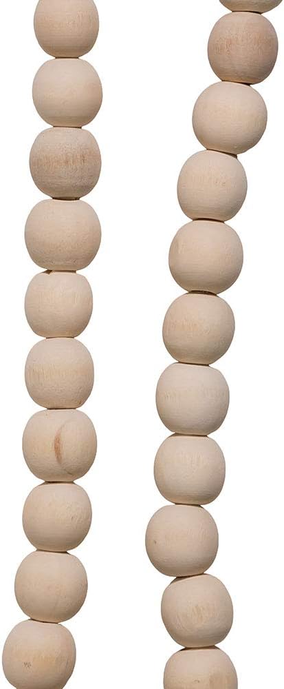 Kurt S. Adler 9-Foot Natural Wood Beaded Garland