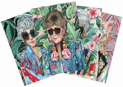 80s Artwork Fashion Golden Wall Art Girls Poster For Woman Room Decor Golden Girls Canvas Painting Prints (Set of 4PCS-L14"xW11"-CANVAS) Pictures For Home Girl Dorm Decor Gift