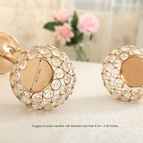 2pcs Crystal Votive Candle Holders for Wedding Home Decoration