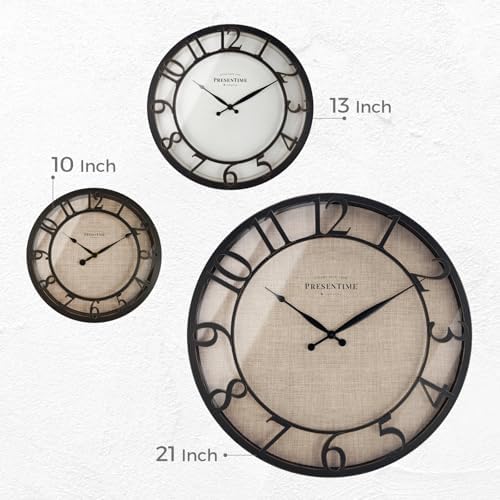 Presentime 21" Farmhouse Series Wall Clock