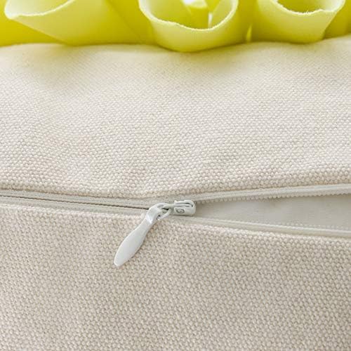 OiseauVoler Summer Throw Pillow Covers Decorative 3D Sunflowers Cushion Covers Handmade Pillowcases for Couch Bed Living Room Home Decor 18x18 Inches Lemon Yellow