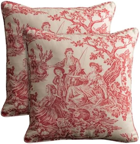Maison d' Hermine Throw Pillow Covers 100% Cotton (18" x 18" - Pack of 2)