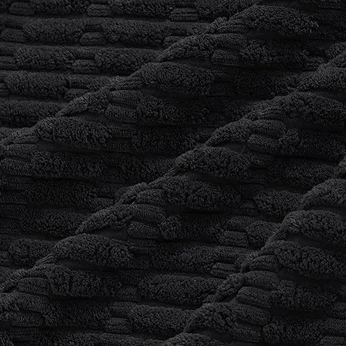 Fancy Homi 4 Packs Decorative Throw Pillow Covers for Living Room Couch Bed, Modern Farmhouse Boho Home Décor Accent Cushion Case, 14" x 14", Black