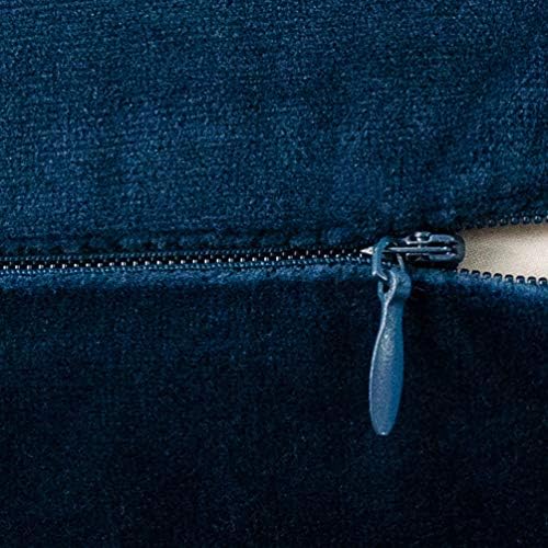 Jeneoo Comfy Soft Velvet Navy Throw Pillow Covers Decorative Solid Square Couch Cushion Cases for Bedroom Sofa Car Decor (Dark Blue, 18 x 18 Inches, 2 Pieces)