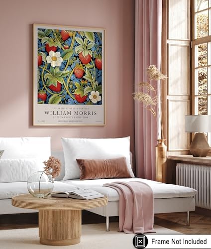 Poster Master Owl Print - William Morris Poster - Flower & Animal Illustration - Botanical Exhibition Wall Design - Floral Bird Artwork - Aesthetic Office or Bedroom Decor - 16x20 UNFRAMED Wall Art