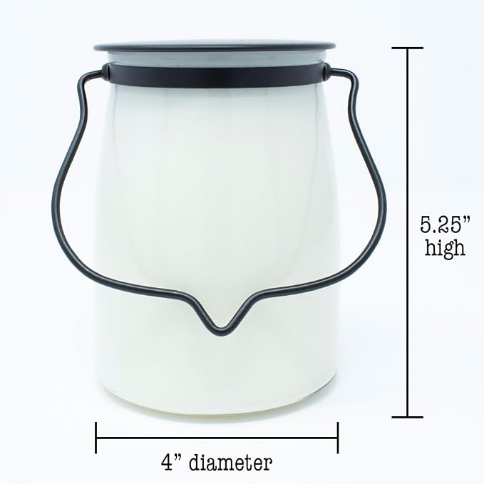 Milkhouse Pineapple Gelato Soy Candle, 22 oz Butter Jar, 120+ Hr Burn