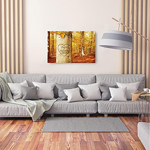 A&T ARTWORK Love Growing Personalized Canvas Prints Gift Couple's Names and the Date Gift for Anniversary,Valentine's day,Wedding.24X36 inches