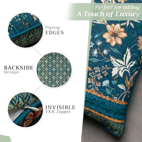 Maison d' Hermine Throw Pillow Covers 100% Cotton (18" x 18" - Pack of 1)