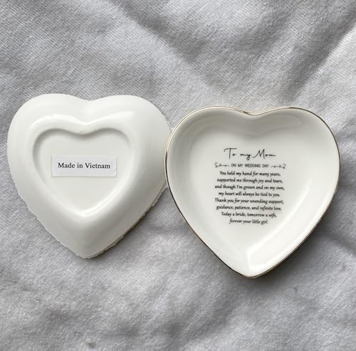 Ceramic Ring Dish, Mother of The Bride Gift for Mom from Bride Wedding Favor, Daughter Bridal Shower Gifts