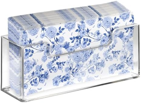 Acrylic Guest Towel Holder, Clear Bathroom Countertop Caddy