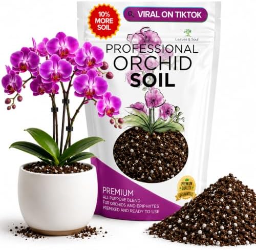 Leaves & Soul Orchid Soil Mix 2.2 Qt for Indoor Orchids & Epiphytic Plants