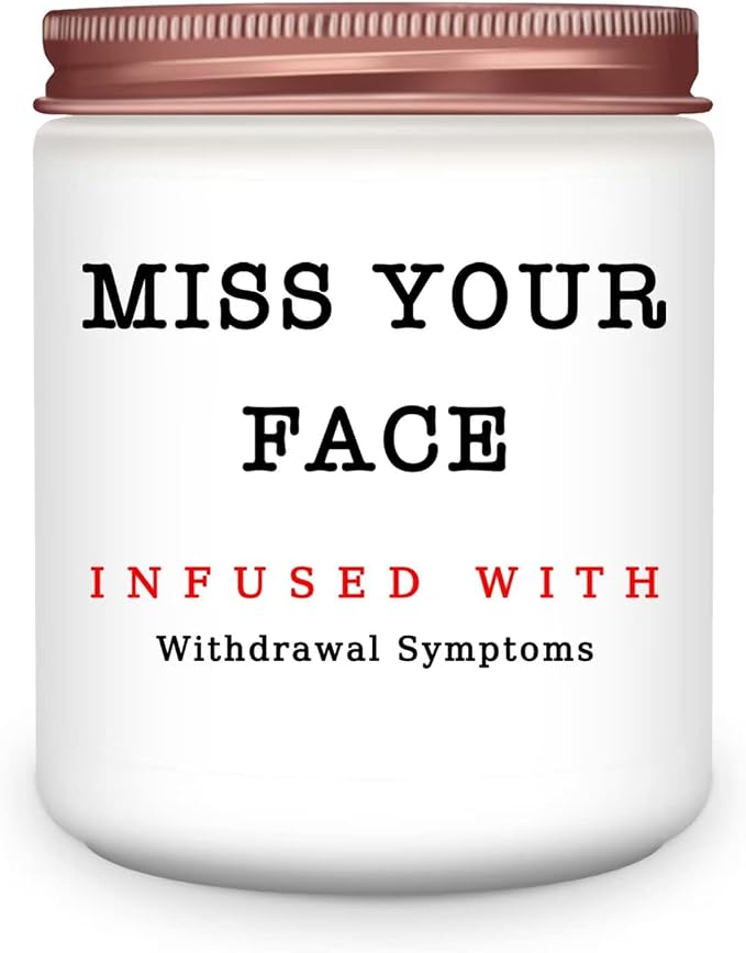 Homsolver Gifts for Women, Men, Friends, Sister, Bestie, Mother Day Gift for Friend, Christmas Birthday Candles for Her Him, Unique Friendship Gift for Friend, Miss Your Face Scented Candle