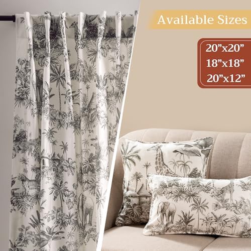 Maison d' Hermine Throw Pillow Covers 100% Cotton (20" x 20" - Pack of 1)
