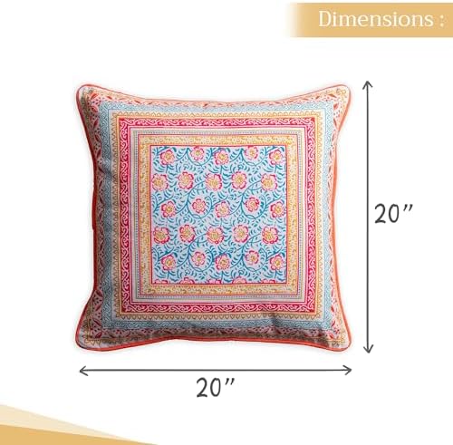 Maison d' Hermine Throw Pillow Covers 100% Cotton (20" x 20" - Pack of 1)