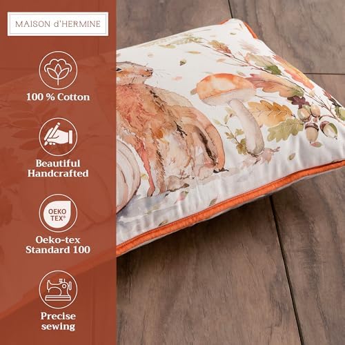 Maison d' Hermine Throw Pillow Covers 100% Cotton (12" x 20" - Pack of 1)