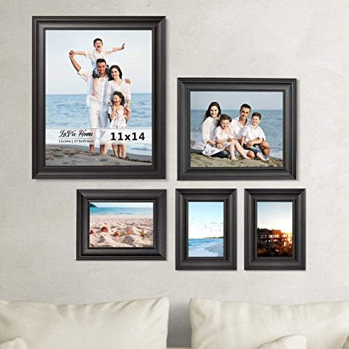 LaVie Home 8x10 Picture Frames (1 Pack, Black) Rustic Photo Frame Set with Tempered Glass for Wall Mount & Table Top Display