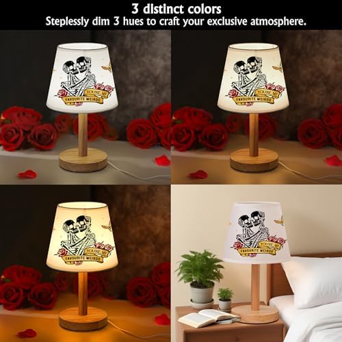 Skeleton Couple Table Lamp, Gothic Birthday Gifts for Bedroom Office, Valentines Mothers Day Christmas Anniversary Birthday Gift for Women Wife Husband Girlfriend Boyfriend Lover