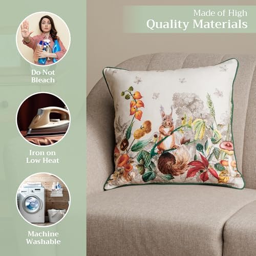 Maison d' Hermine Throw Pillow Covers 100% Cotton (20" x 20" - Pack of 1)