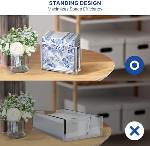 Acrylic Napkin Holder for Table, Clear Square Paper Dispenser