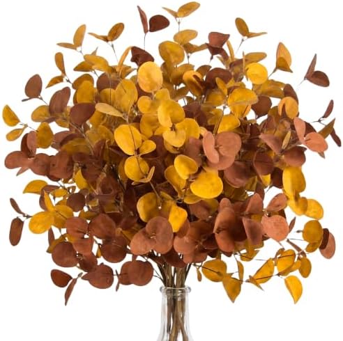 ZIFTY 12Pcs Fall Decor Eucalyptus Stems Picks 26.7" for Home Decorations