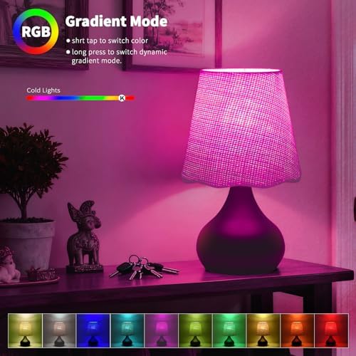 Cordless Table Lamp Rechargeable,Oil Rubbed Bronze Mini Cute Table Lamp for Nightstand, Battery Operated Small Table Lamp for Small Spaces for Kitchen Counter, Bookshelf, Bedside, Bedroom, Living Room