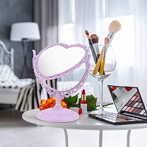 AKOAK Heart-Shaped Cosmetic Mirror, Purple