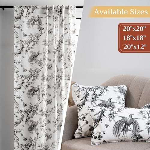 Maison d' Hermine Throw Pillow Covers 100% Cotton (20" x 20" - Pack of 1)
