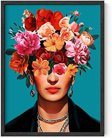 HAUS AND HUES Frida Kahlo Wall Art & Feminist Poster - Frida Kahlo Poster, Chicano, Latino, Chicana Art, Mexican Artwork for Walls Unframed 12"x16"