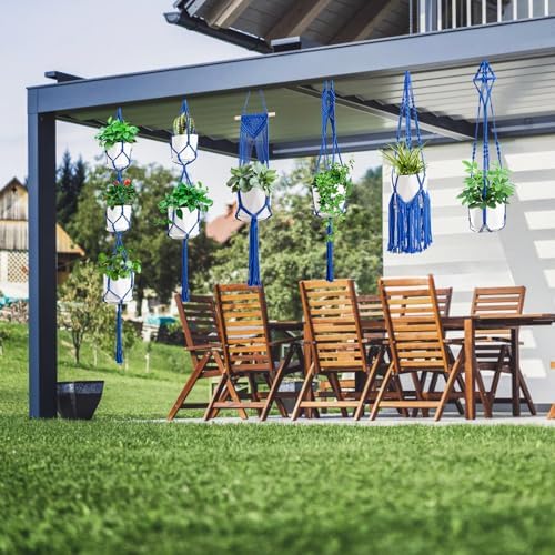 SFENNGPET Macrame Plant Hangers, 6Pack Hanging Planters for Indoor Plants