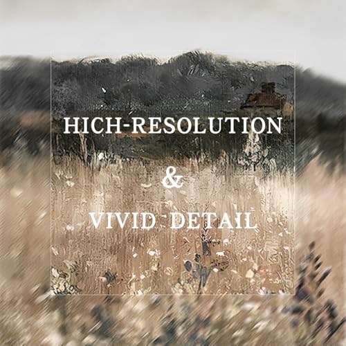 AIMAILON Frame Reed Grassland Landscape, Natural Landscape Artwork 12x18 | minimalist rural style oil painting, easy to hang, home decoration