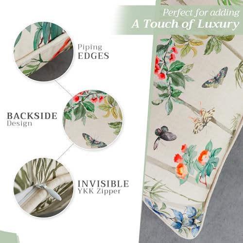Maison d' Hermine Throw Pillow Covers 100% Cotton (12" x 20" - Pack of 1)