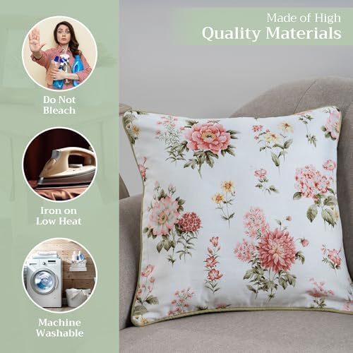 Maison d' Hermine Throw Pillow Covers 100% Cotton (18" x 18" - Pack of 1)
