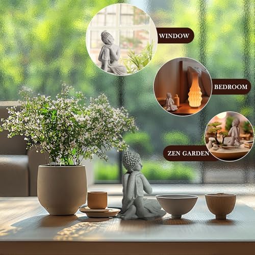 Little Buddah Statue for Home Indoor Aquarium,Meditation Sitting Buddha