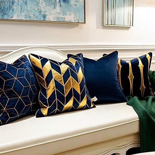 Avigers Throw Pillow Cover 18 x 18 Inch, Blue, Velvet, Hidden Zipper