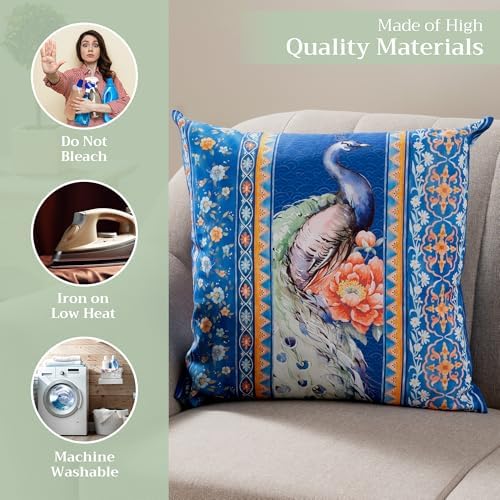 Maison d' Hermine Throw Pillow Covers 100% Cotton (18" x 18" - Pack of 1)