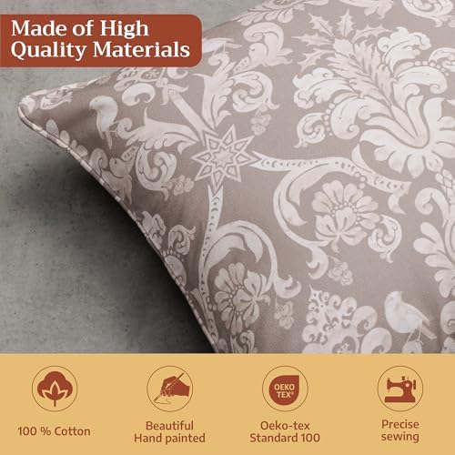 Maison d' Hermine Throw Pillow Covers 100% Cotton (20" x 20" - Pack of 1)