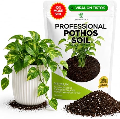 Leaves & Soul Pothos Soil Potting Mix 2.2 Qt Indoor Plant Soil for Pothos