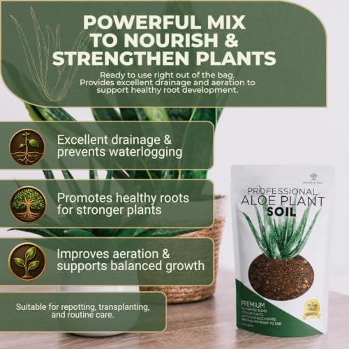 Leaves & Soul Aloe Plant Soil Mix 8.2 Qt Potting Soil for Aloe Vera Plants