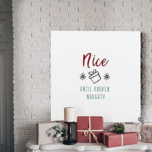 Renditions Gallery Abstract Wall Art Paintings for Home Decor Nice until Proven Naughty Canvas Hanging Artwork for Living Room Home Kitchen Wall Decorations - 40"X40" LT05