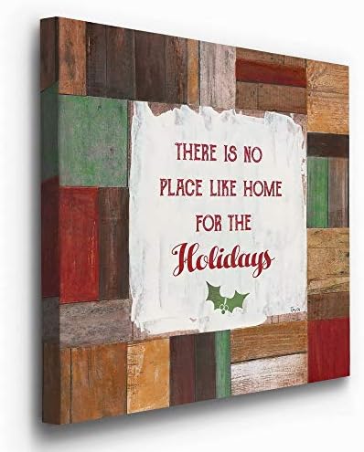Renditions Gallery Canvas Wall Art Paintings for Home Decor There is no Place Like Home Inspirational Quote Artwork Prints for Living Room Home Kitchen Wall Decorations - 32"X32" LT05