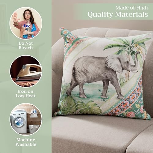 Maison d' Hermine Throw Pillow Covers 100% Cotton (18" x 18" - Pack of 1)