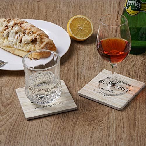 Funny Coasters for Drinks, Coasters Set of 6 Ceramic Coaster with Cork Base Coasters for Wooden Table Housewarming Gift New Home Apartment Kitchen House Decor Gift for Women Men