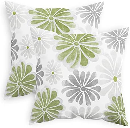CaliTime Decorative Couch Throw Pillow Covers, 16 X 16 Inches, Sage Green