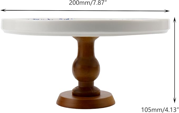 Crapyt Cake Stand, Round Cake Display Stand, Dessert Display | Cupcake Stands Ceramic for Cakes, Fruits, Snacks, Mini Cake Stand, 7.87×4.13"