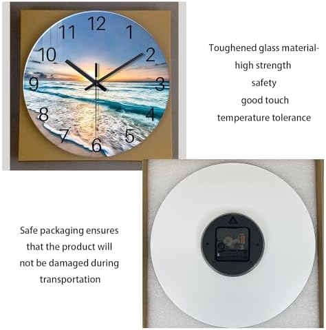 20 Inch Big Beach Wall Clocks for Living Room Decor